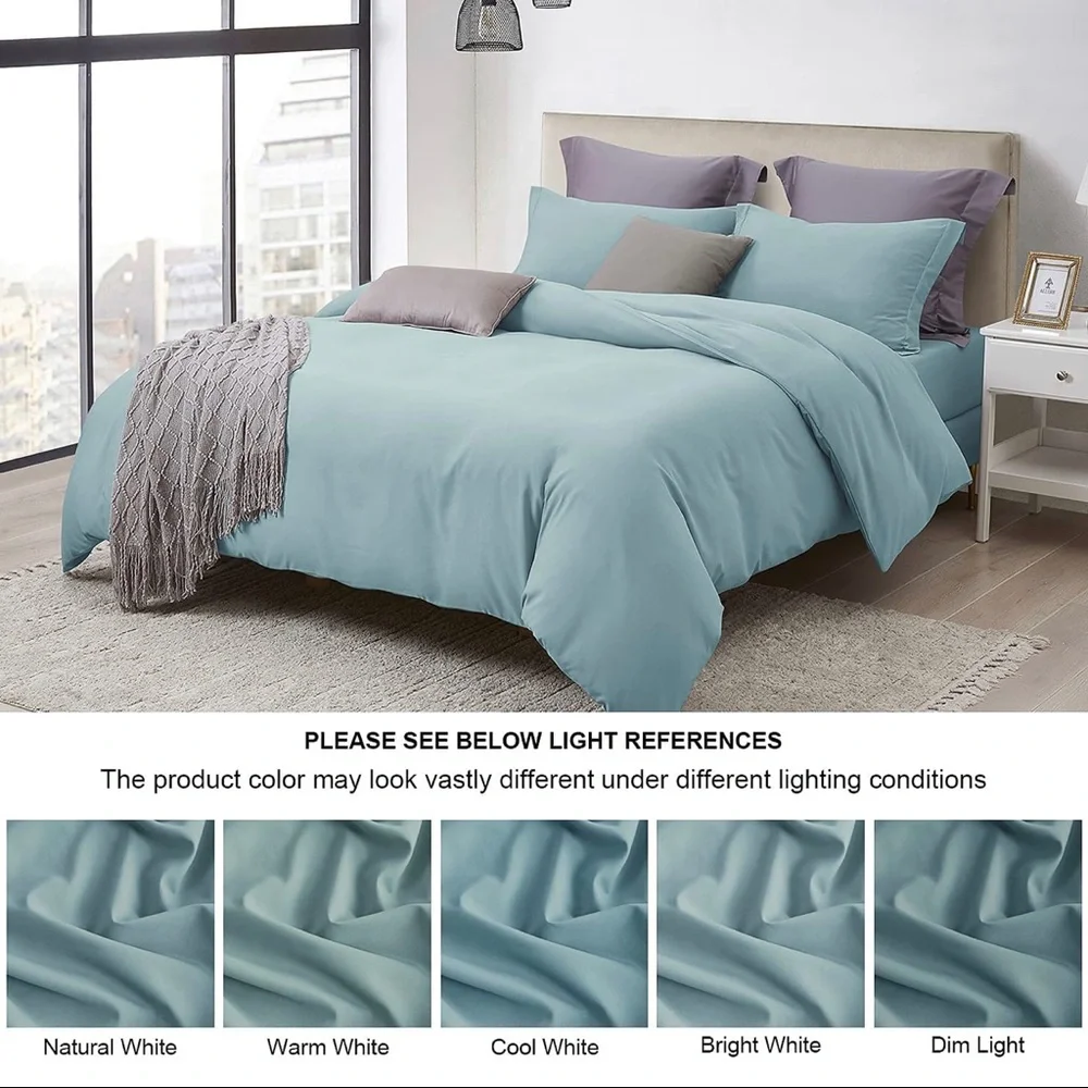 Bedelite King Duvet Cover Super Soft & Comfortable Bedding Set Grayish